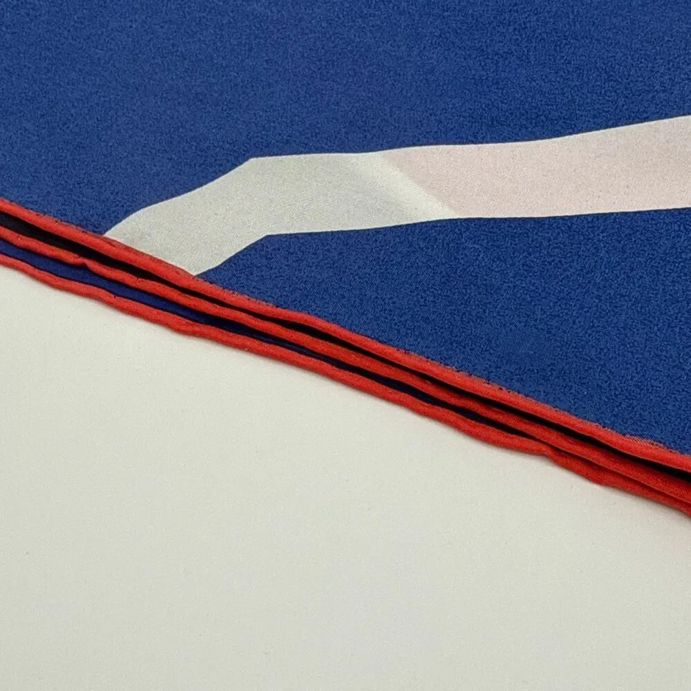 Vintage 80s Oblong Scarf 67x11 Pink Blue Red Stripe Colorblock Mod Long Neck Wra